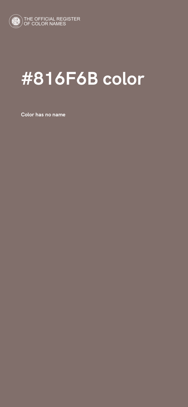 #816F6B color image