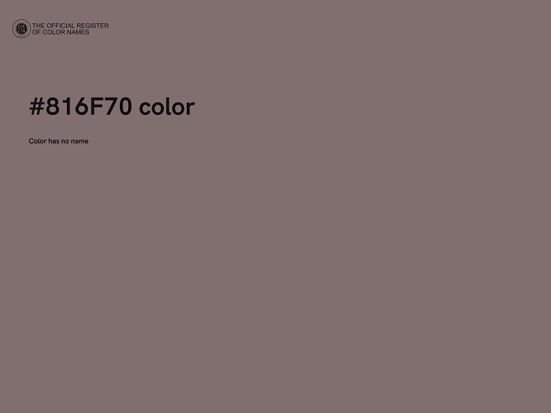 #816F70 color image