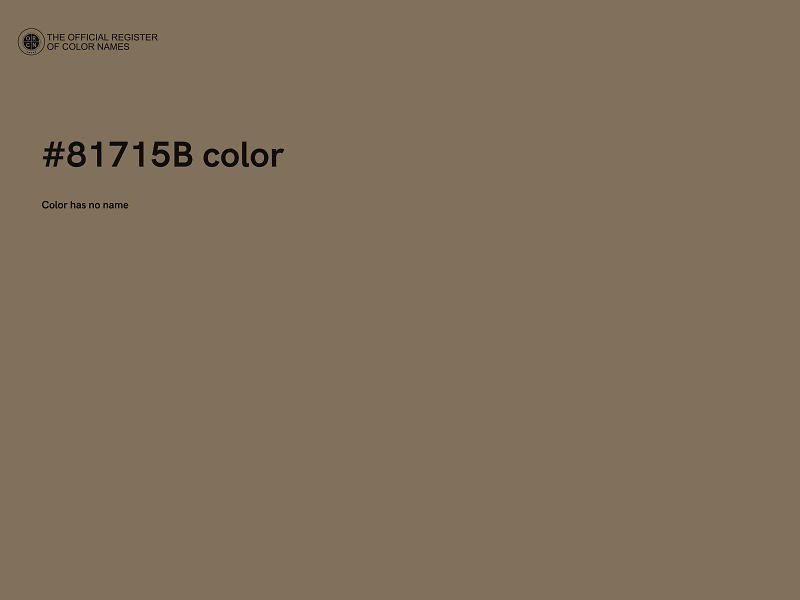 #81715B color image