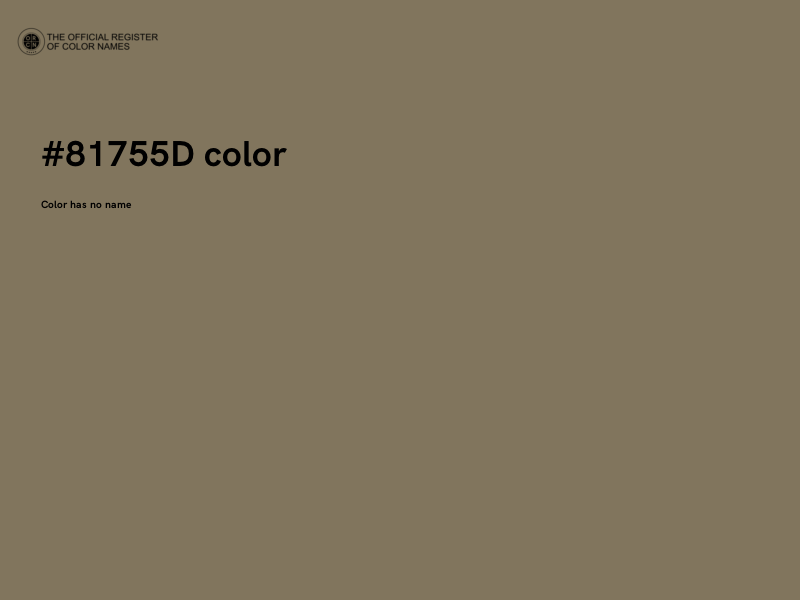 #81755D color image