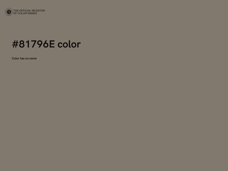 #81796E color image