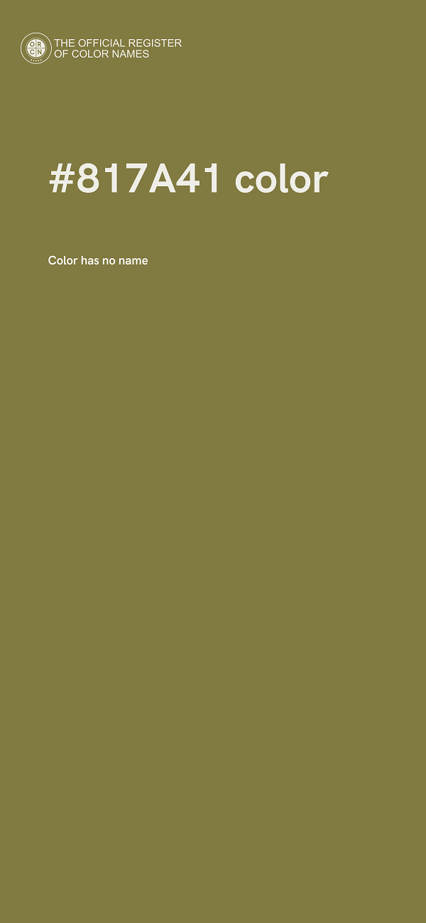 #817A41 color image