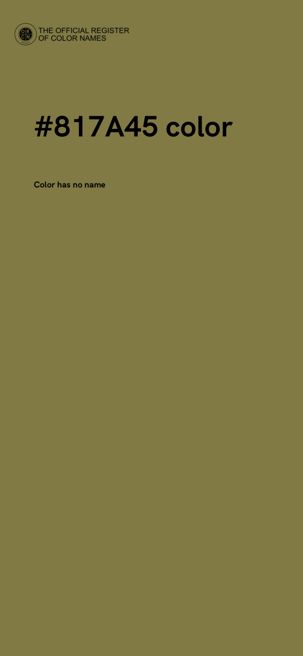 #817A45 color image