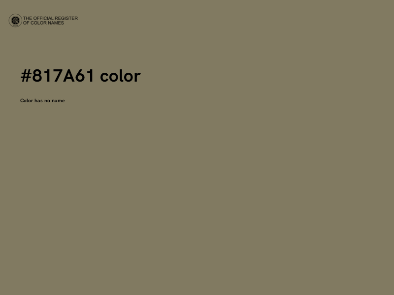#817A61 color image