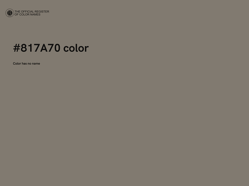 #817A70 color image