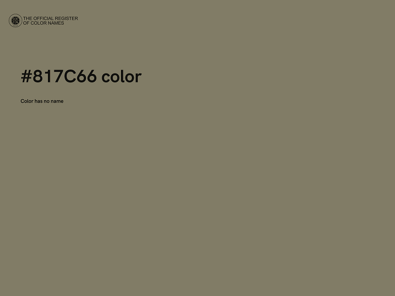 #817C66 color image