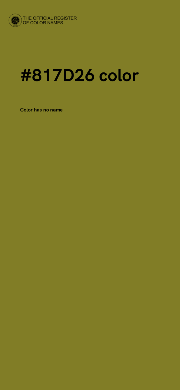 #817D26 color image