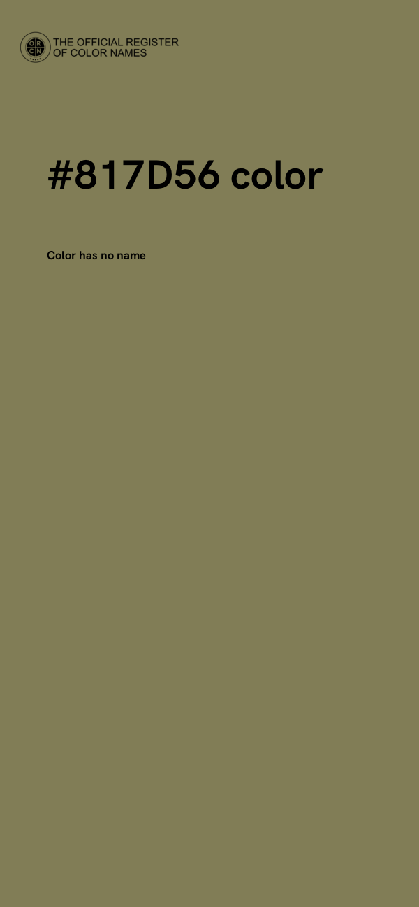 #817D56 color image