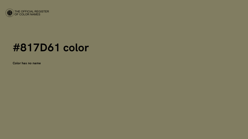 #817D61 color image