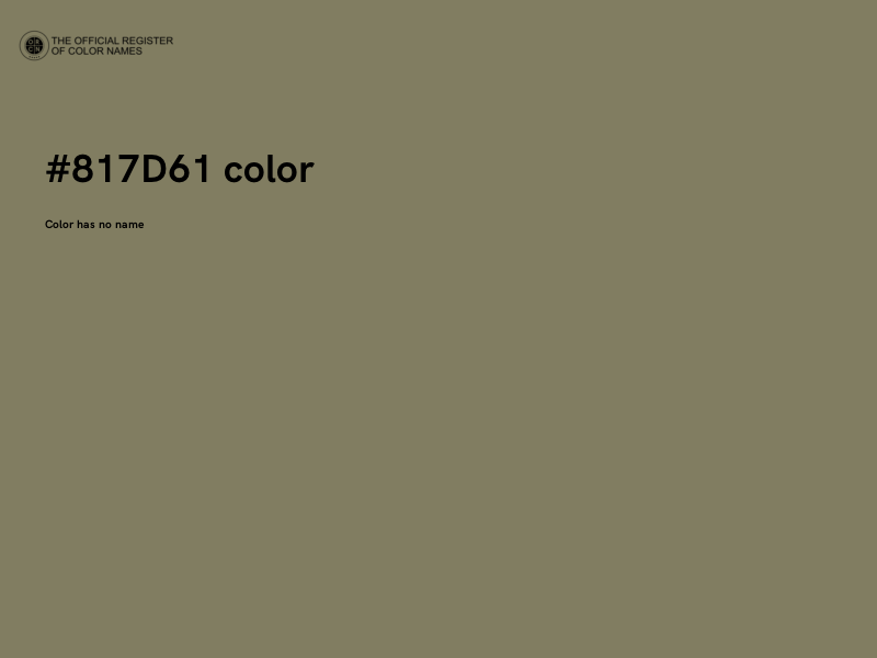#817D61 color image
