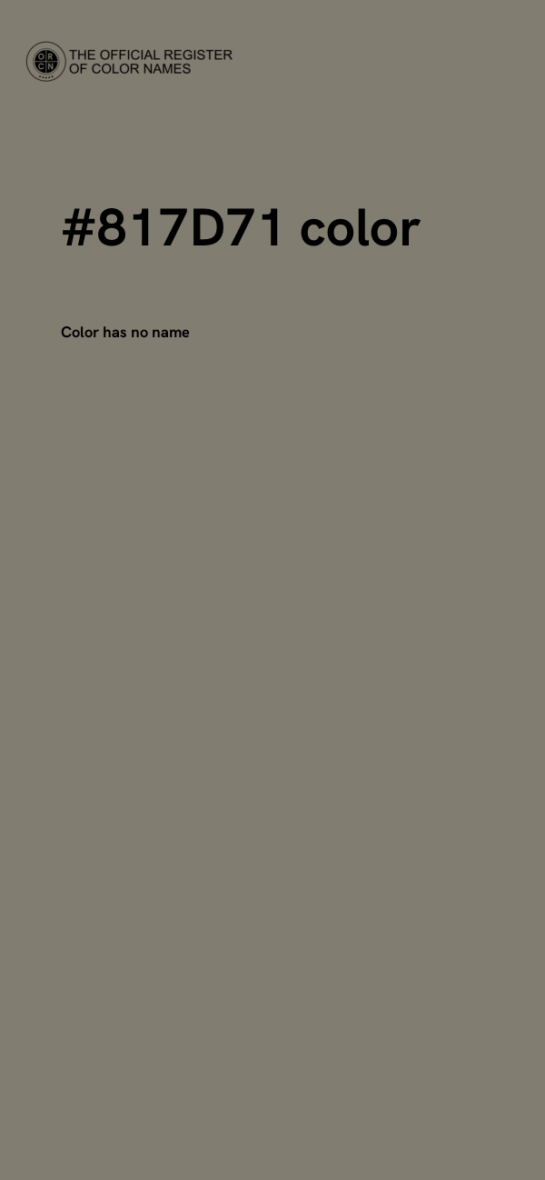 #817D71 color image
