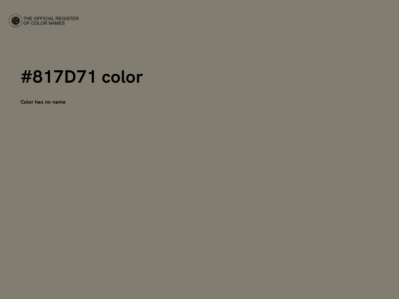 #817D71 color image