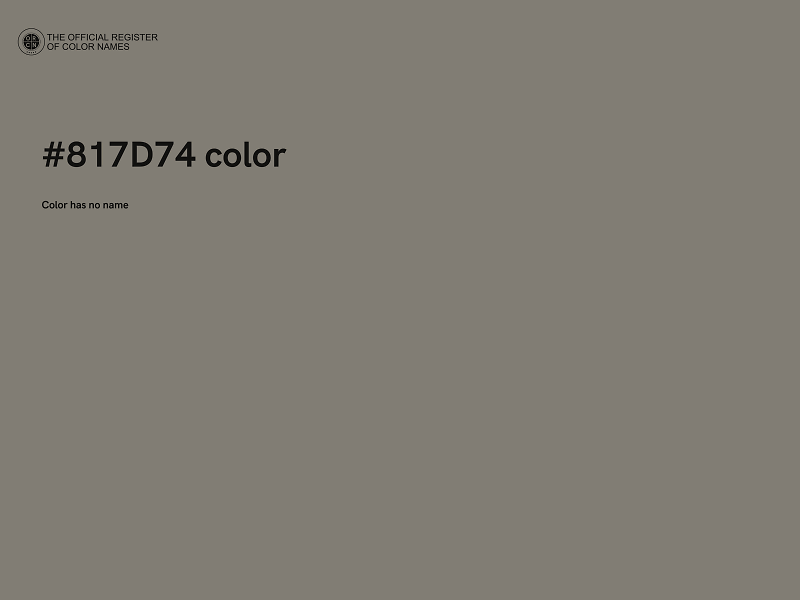 #817D74 color image