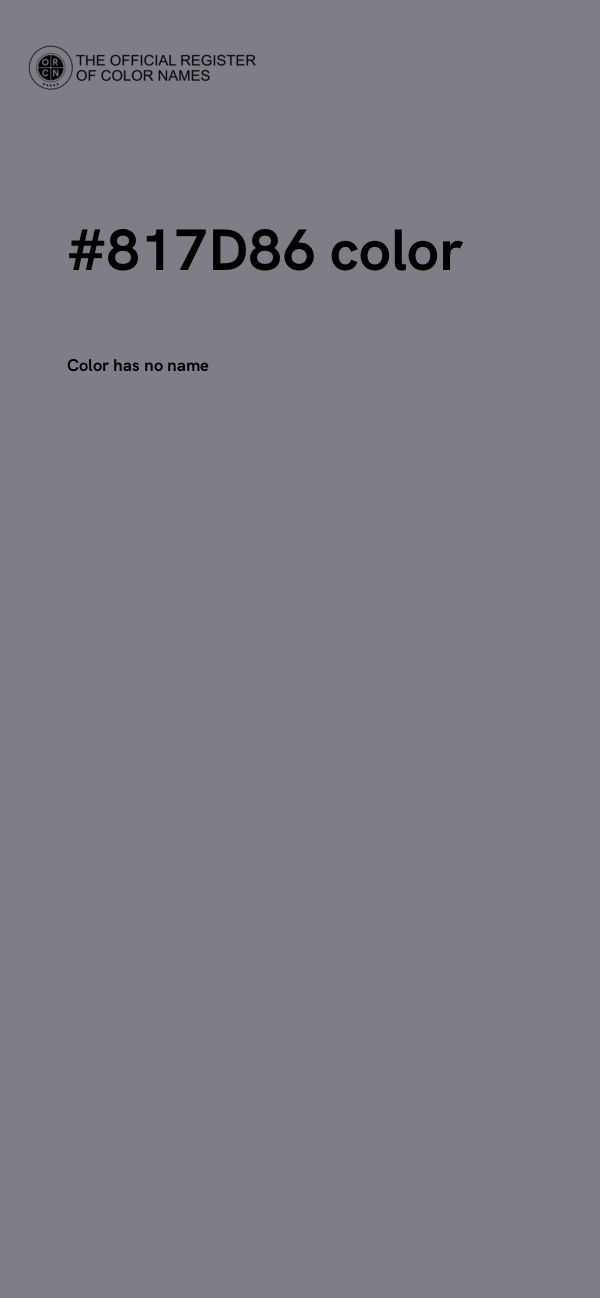 #817D86 color image