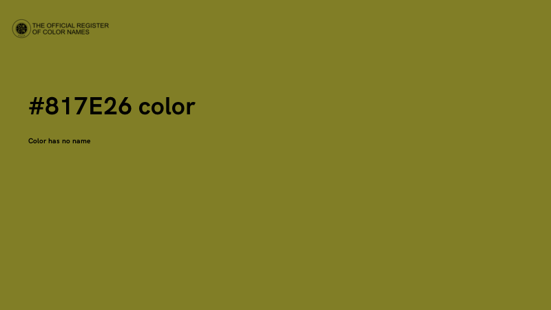 #817E26 color image