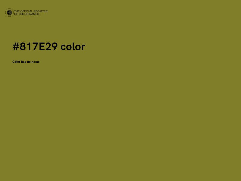 #817E29 color image