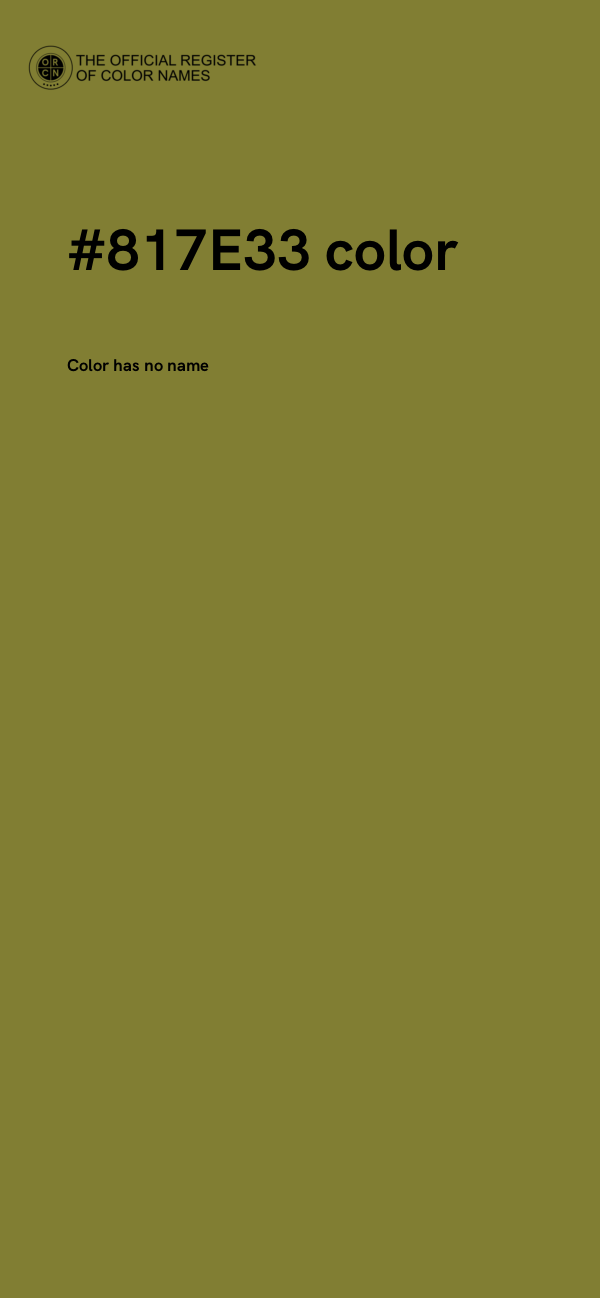 #817E33 color image