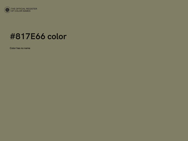 #817E66 color image