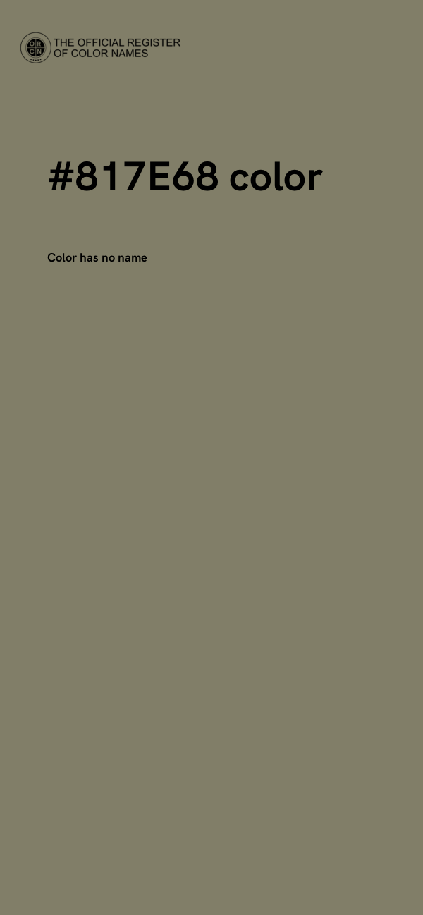 #817E68 color image