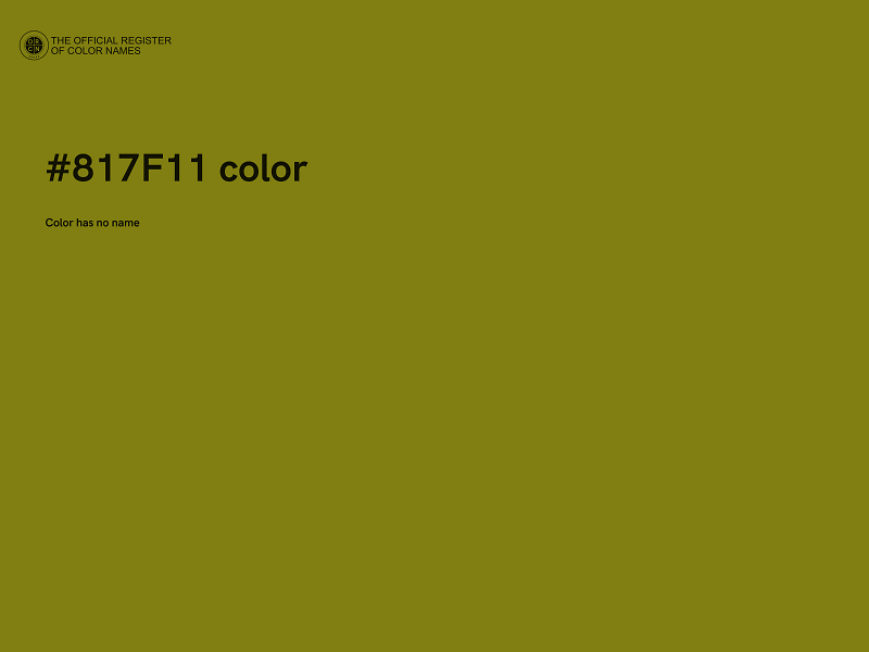 #817F11 color image