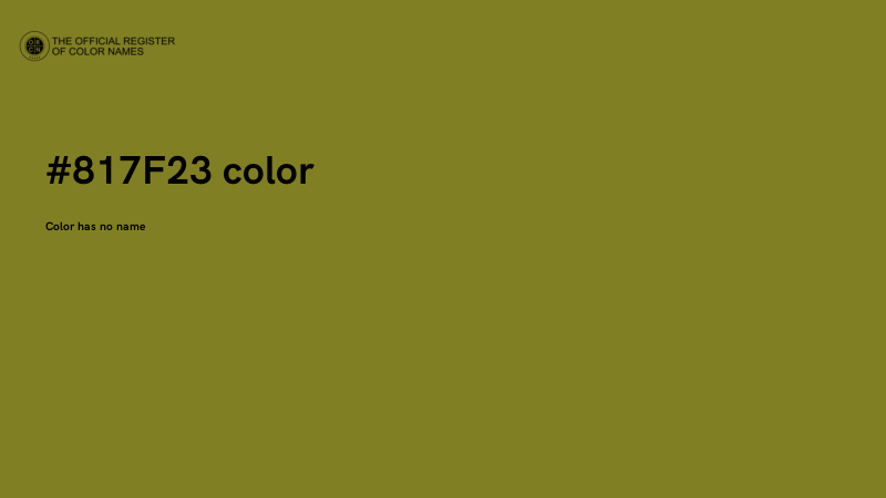 #817F23 color image