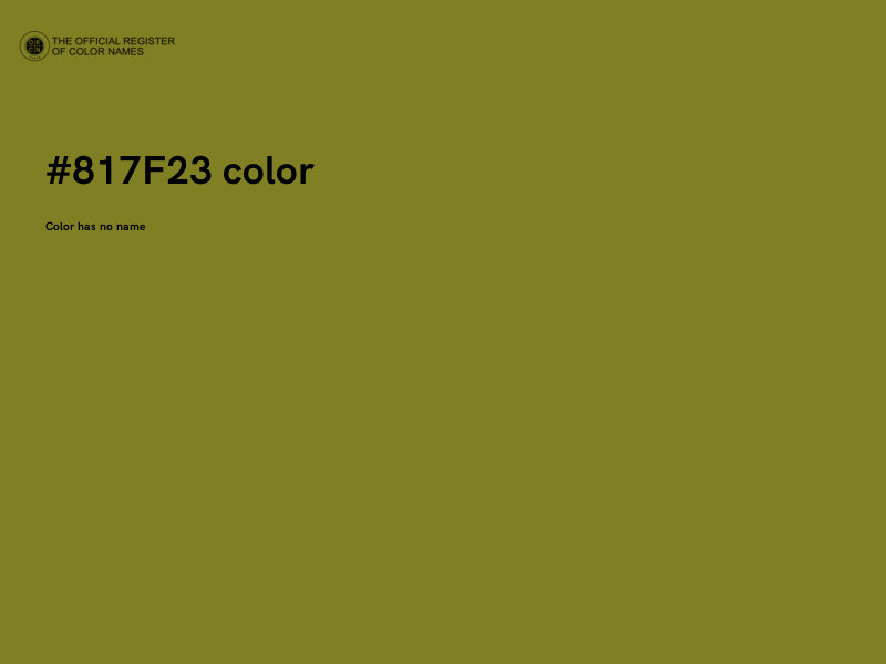 #817F23 color image