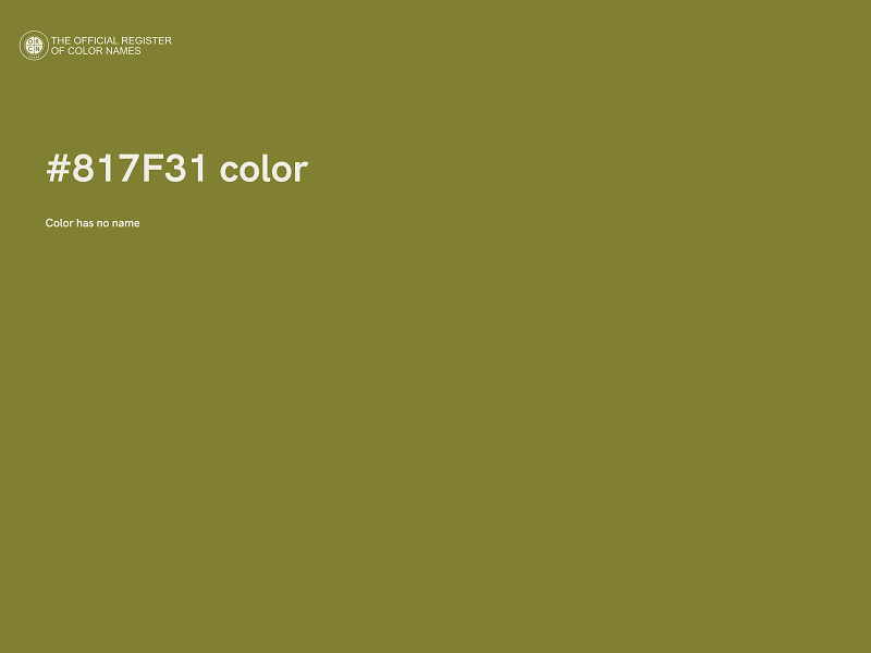 #817F31 color image