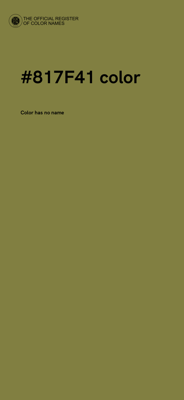 #817F41 color image