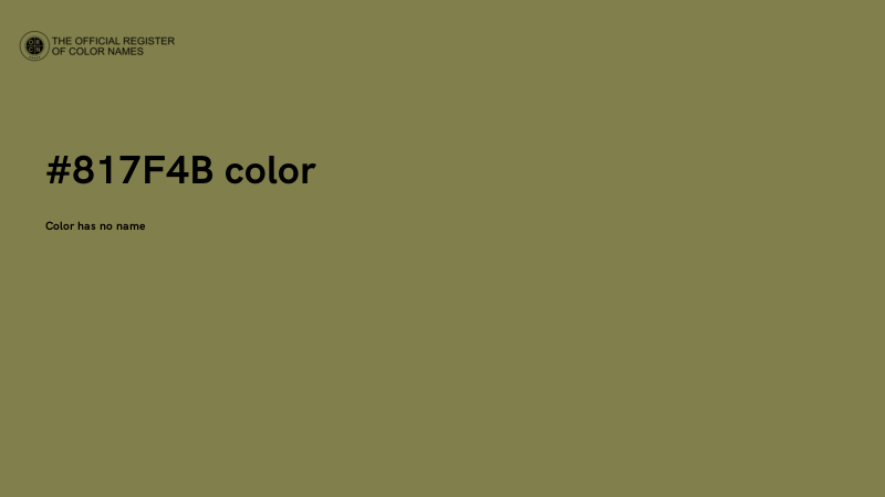 #817F4B color image