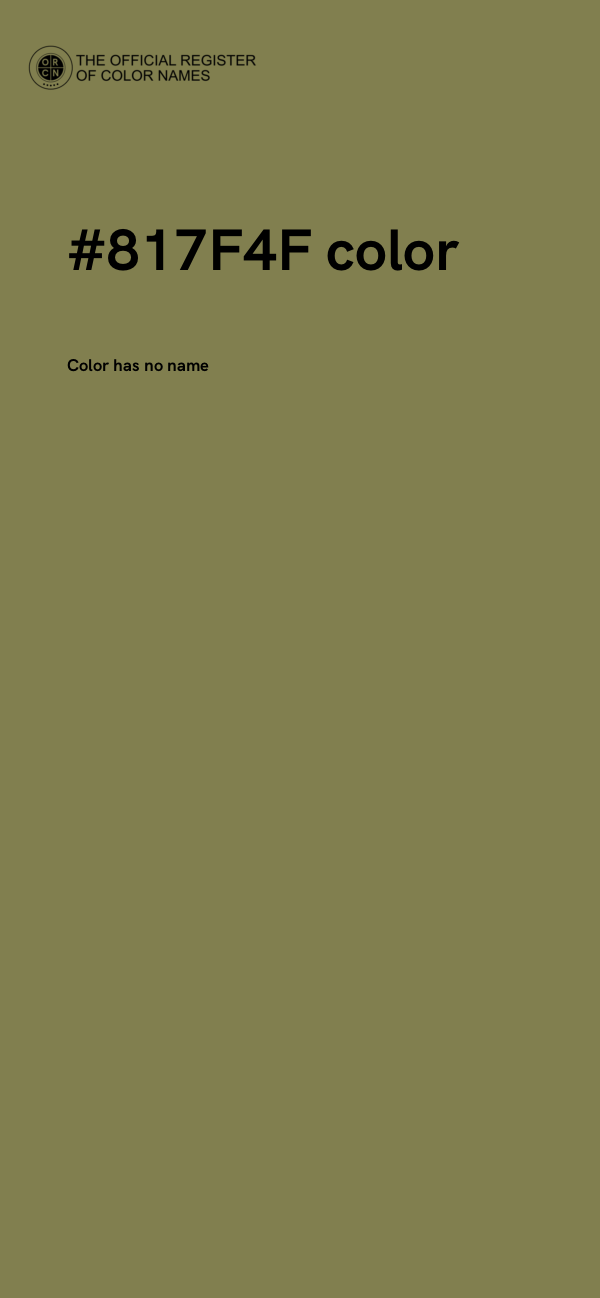 #817F4F color image