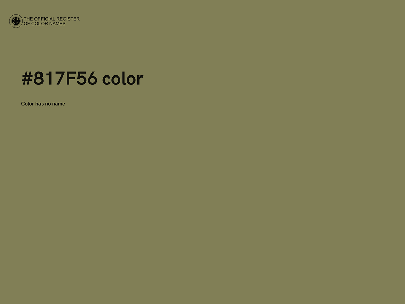 #817F56 color image
