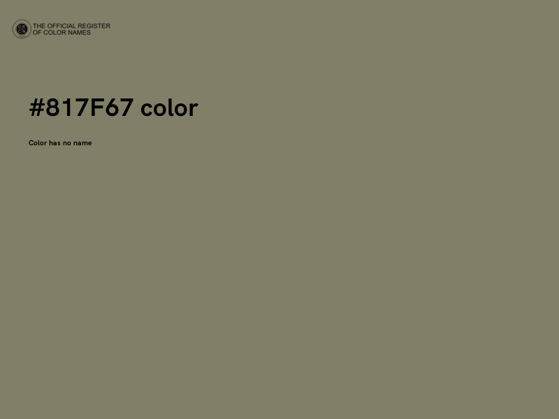 #817F67 color image