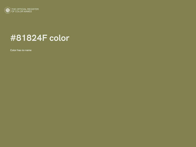 #81824F color image