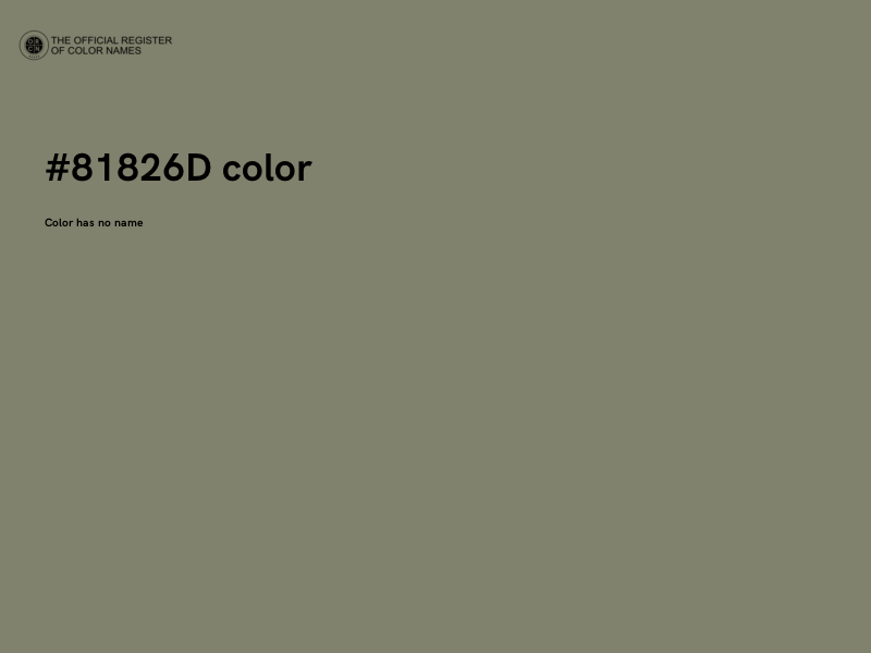 #81826D color image