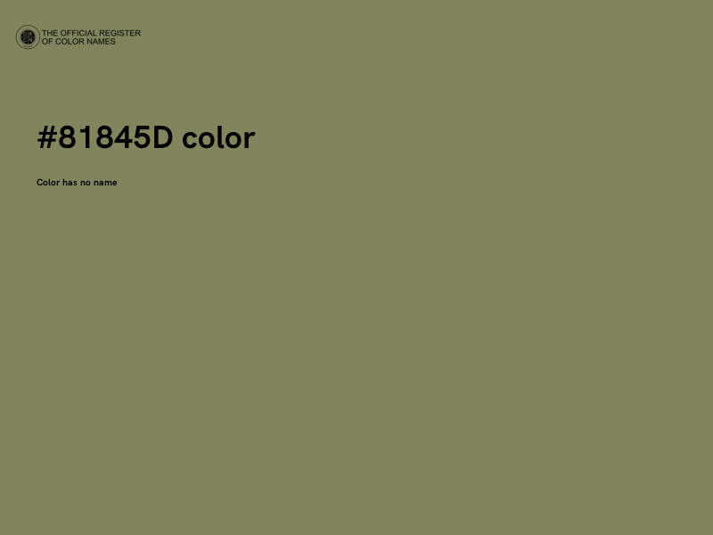 #81845D color image