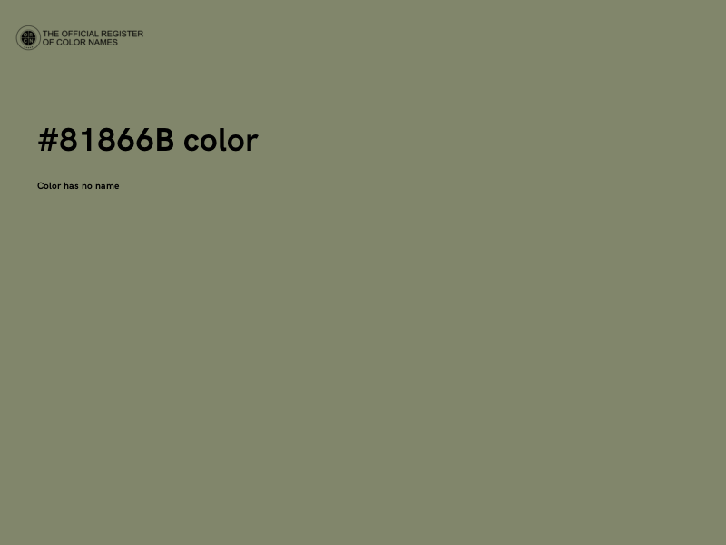 #81866B color image