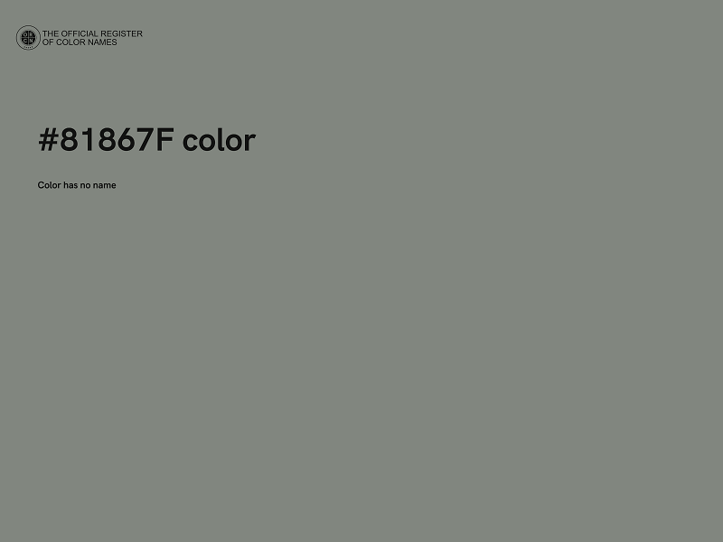 #81867F color image