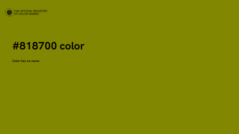 #818700 color image
