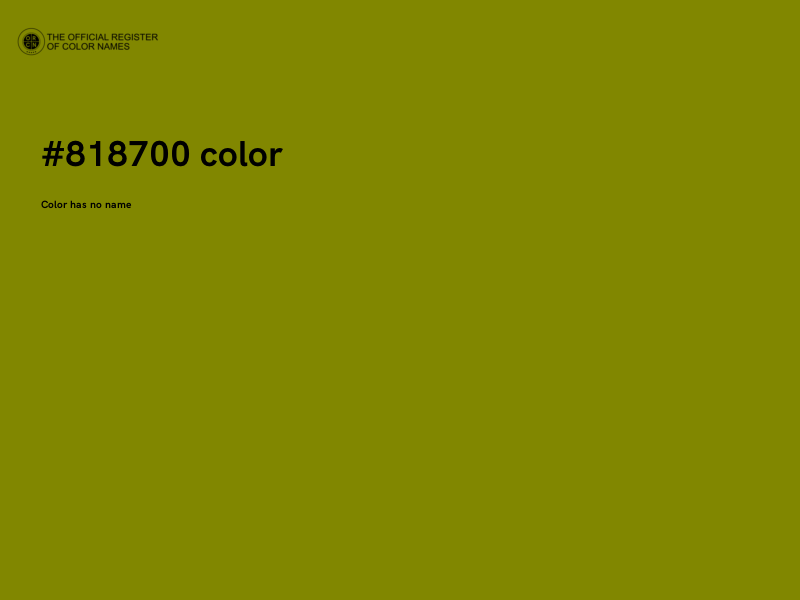 #818700 color image