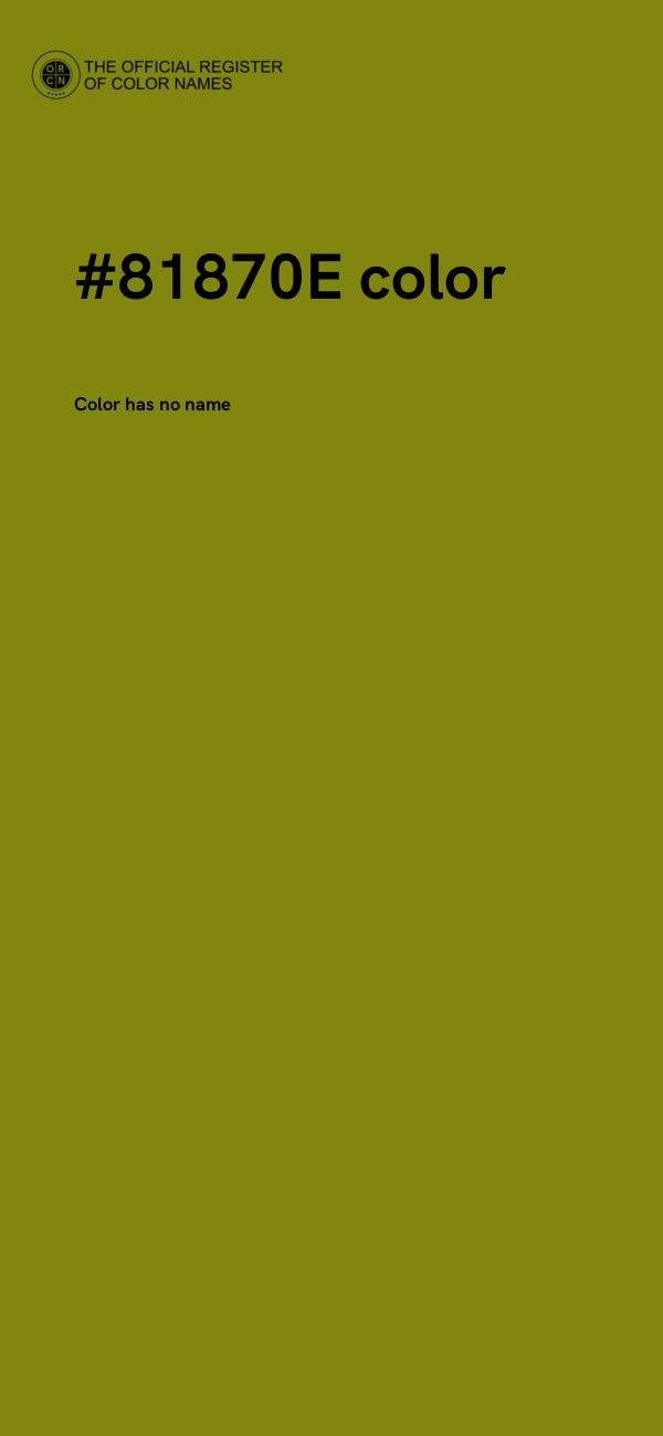 #81870E color image