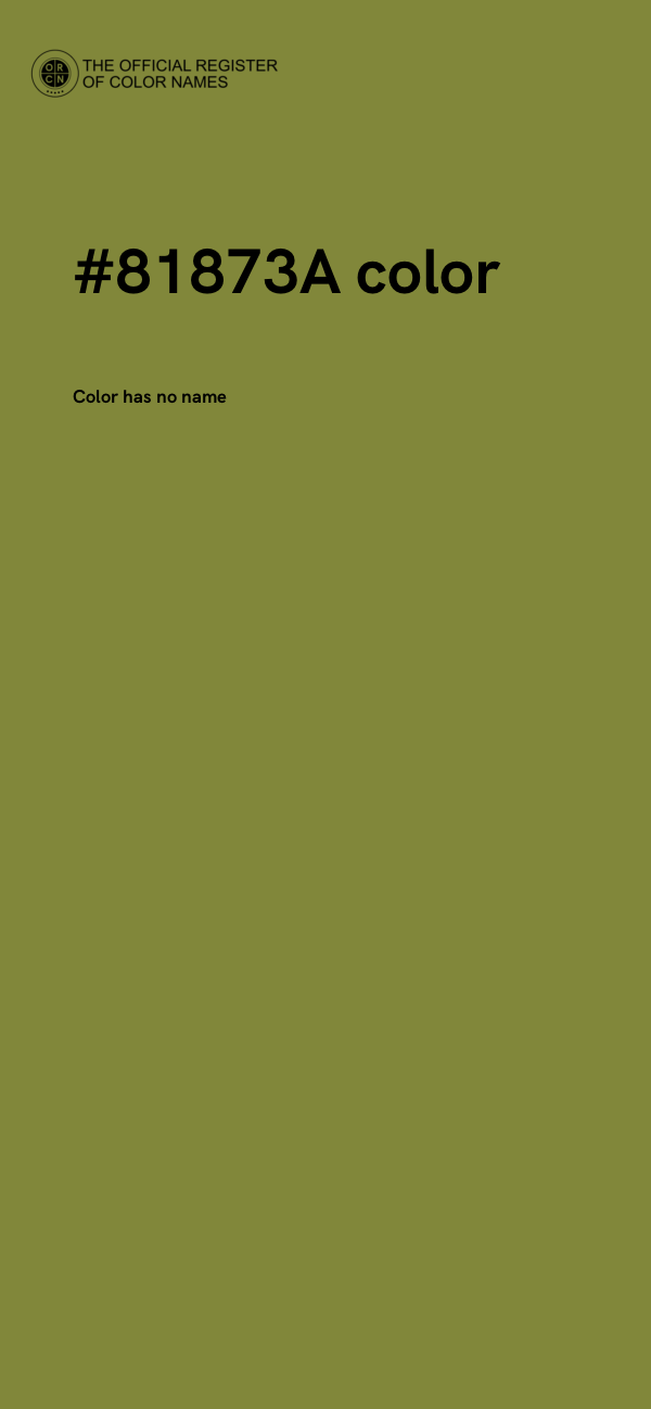 #81873A color image