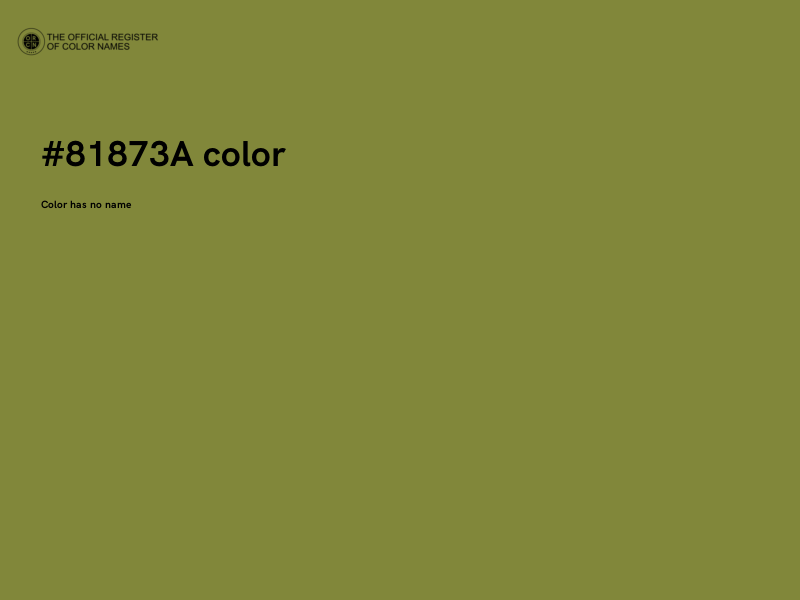 #81873A color image