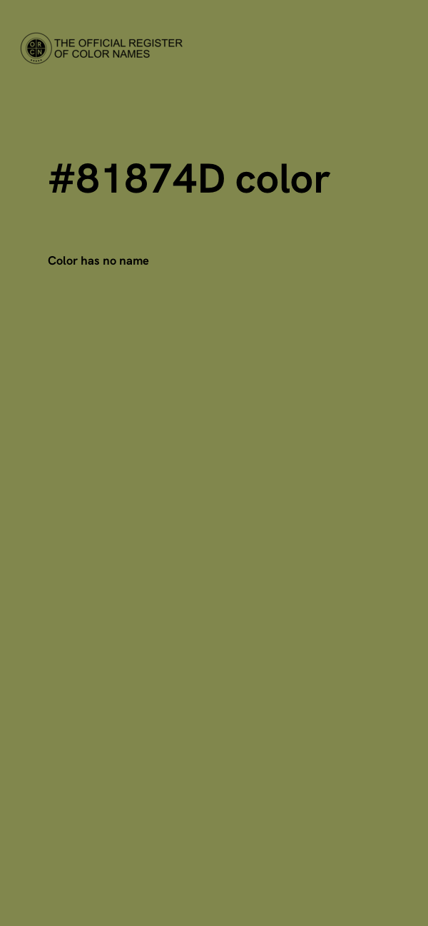 #81874D color image