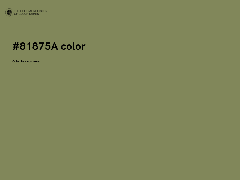 #81875A color image