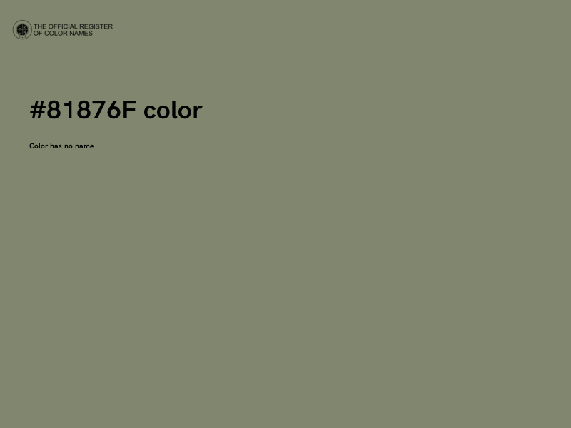 #81876F color image