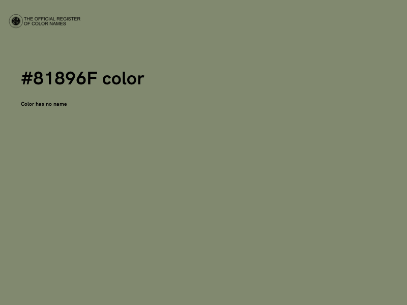 #81896F color image