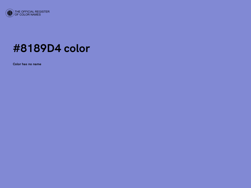 #8189D4 color image