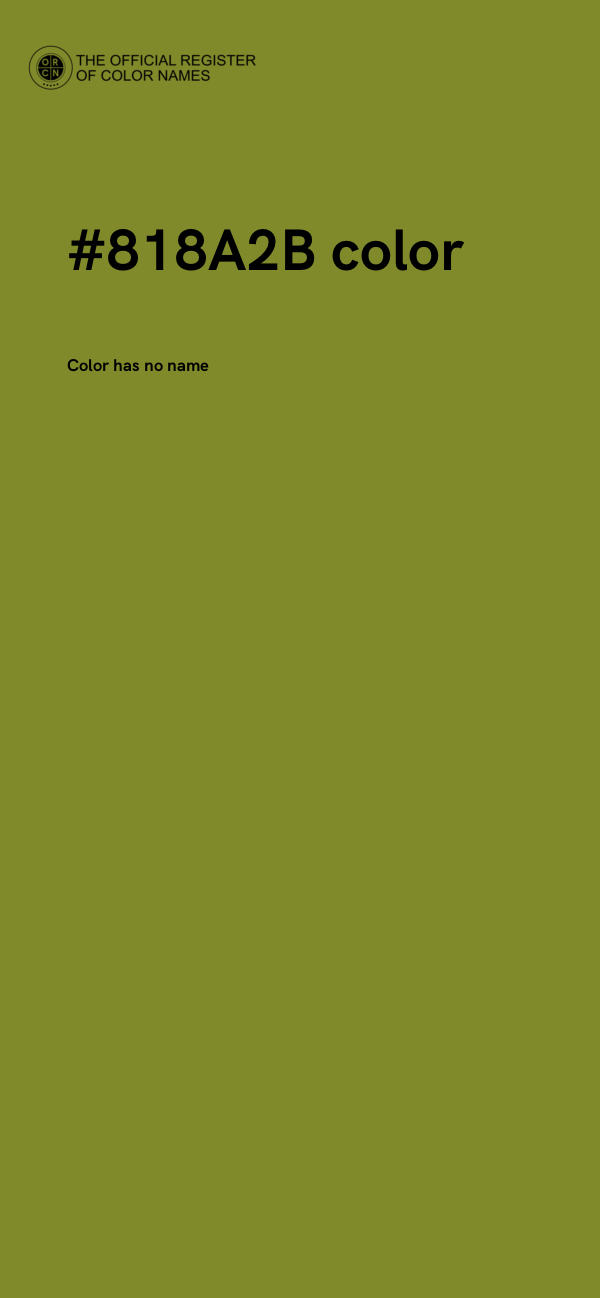 #818A2B color image