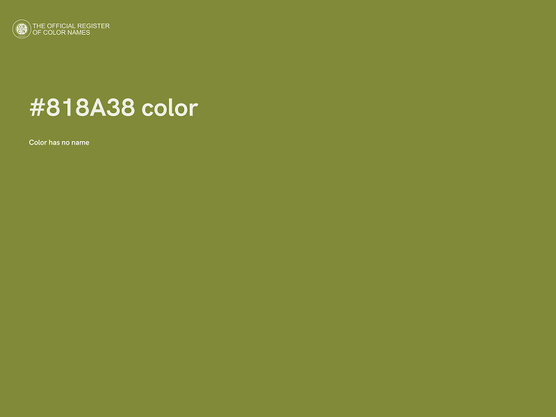 #818A38 color image