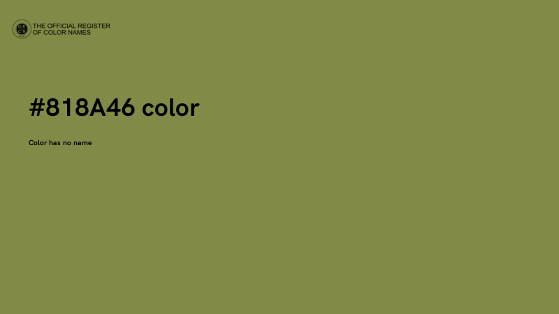 #818A46 color image